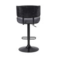 thumbnail image 3 of Taburete de bar giratorio ajustable Armen Living Brooklyn de 51 a 117 cm, 3 of 7
