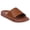brown, variant on Gaahuu womens embossed faux leather open toe footbed sandal
