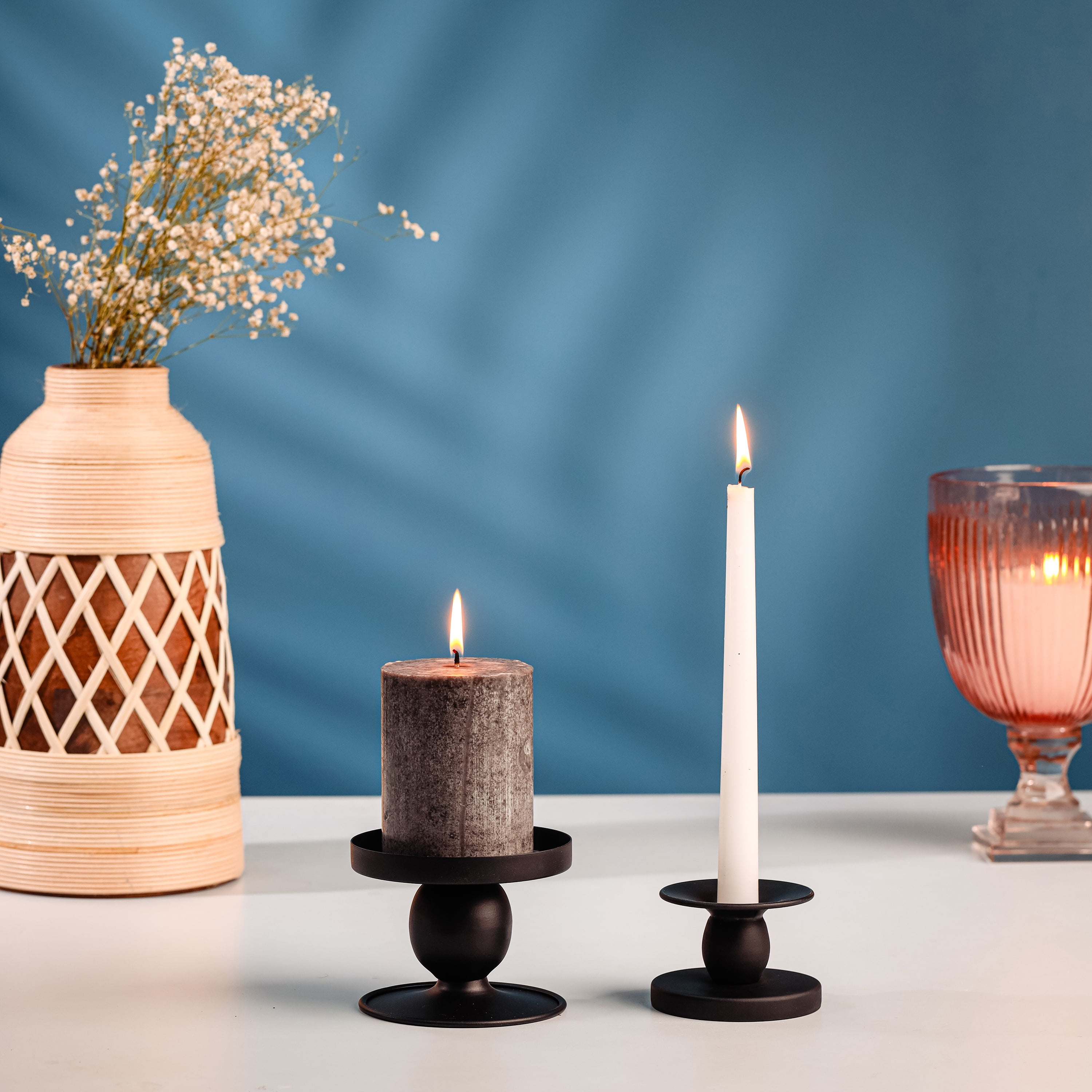Mainstays 3.25 inch Flipable Candle Holder, Black - Walmart.com