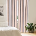 thumbnail image 3 of Ambesonne Abstract 4-Panel Curtains, Vertical Pattern Stripes, 56"x84", Pale Rust and Multicolor, 3 of 4