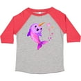 thumbnail image 3 of Inktastic Valentine's Day Cute Pink Narwhal with Hearts Boys or Girls Toddler T-Shirt, 3 of 5