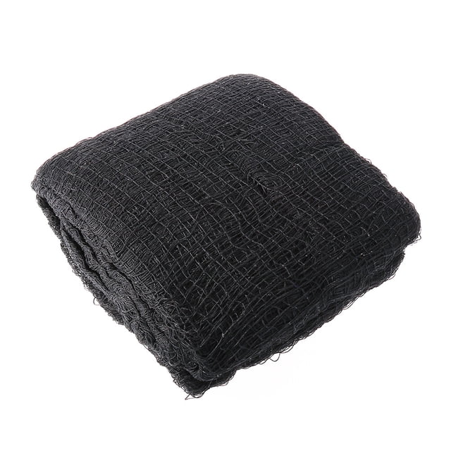 Tela de Halloween, accesorio decorativo, gasa negra, telas aterradoras para fiestas en la casa, para la decoración de la casa embrujada