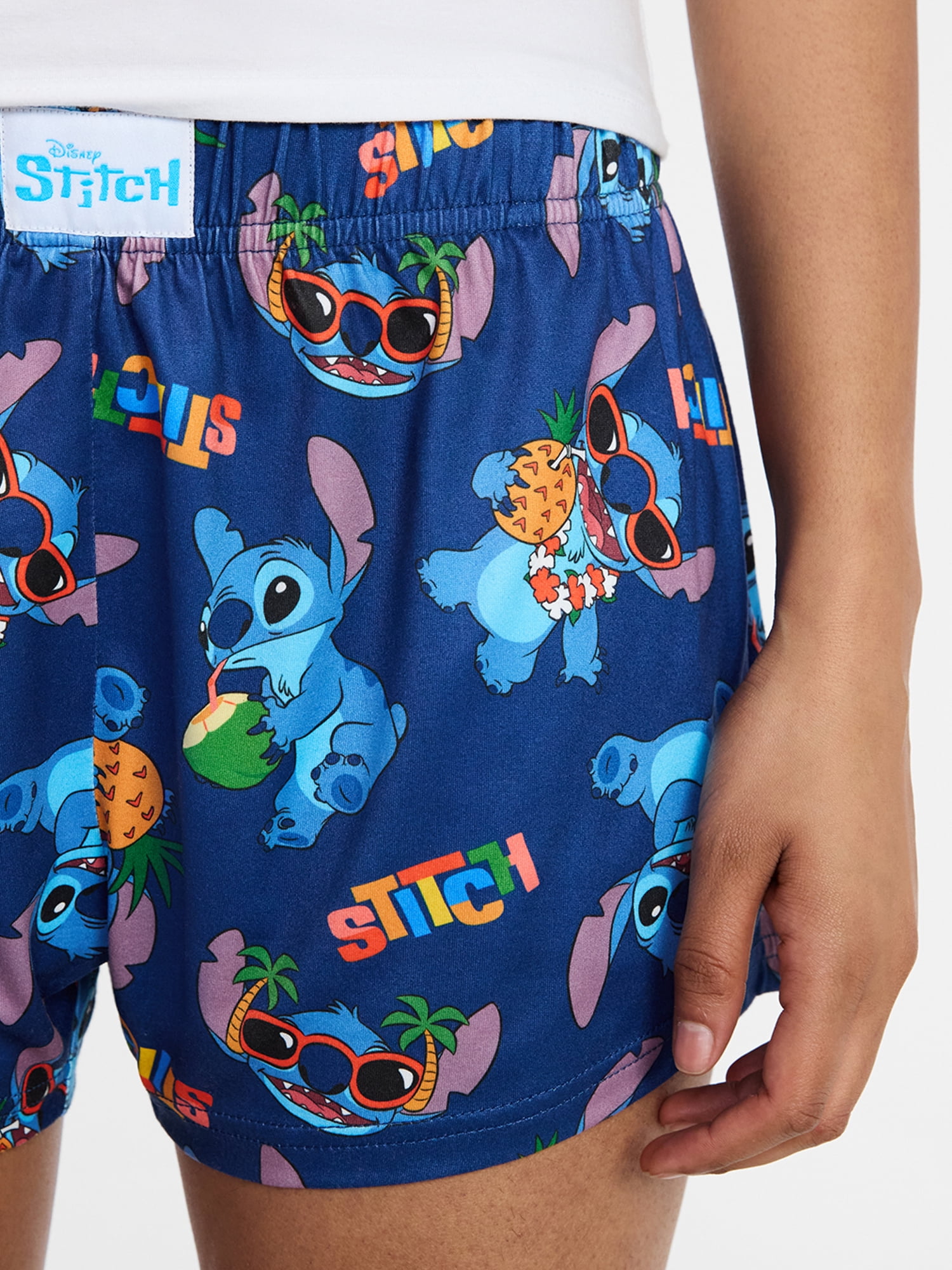 Disney Stitch Women's Jersey Knit Sleep Shorts, 2-Pack, Sizes XS-3X