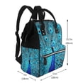 thumbnail image 5 of Ratiio Beautiful Blue Peacock Mummy Backpack - Waterproof Twill Canvas, Large Capacity Diaper Bag with Multiple Pockets and Adjustable Straps, 5 of 5