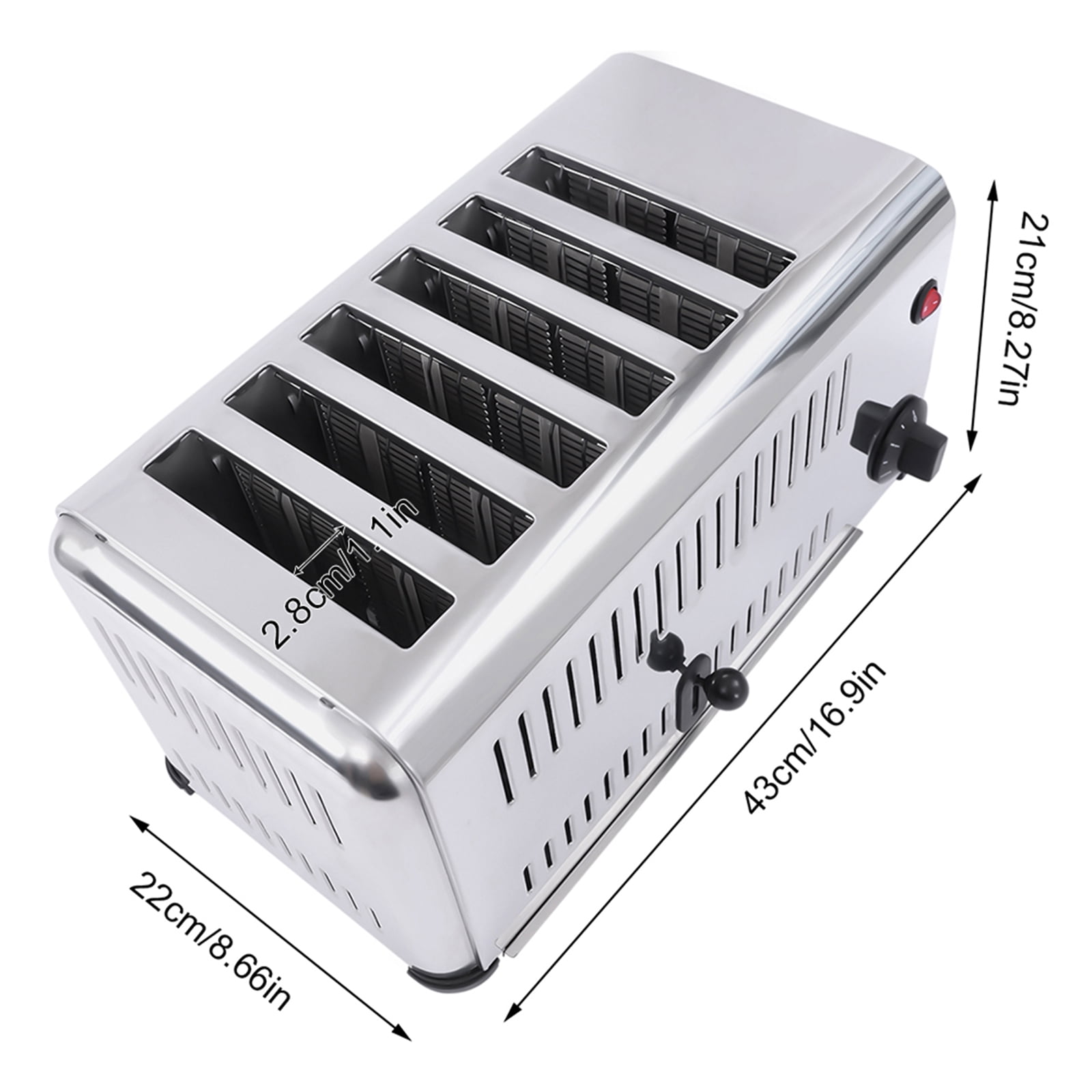 Wildnix Bread Machine for Home Use – 4 & 6 Slice Modes, Stainless Steel Toaster with Pull-Out Crumb Tray