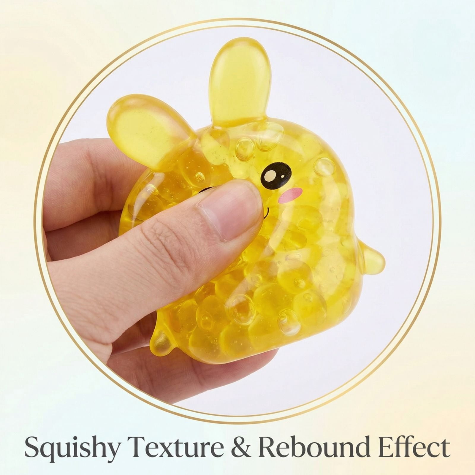 Easter Toys, 5 Pc Assorted Set, Soft Squeeze Bunny, Sensory Squeeze Toys, Easter Basket Stuffers, Party Favors for Student, Stress Balls Squeeze