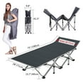 thumbnail image 5 of NAIZEA Folding Camping Cot, 75" Sleeping Cot for Adults ，Foldable Guest Bed with Carry Bags and Mattress, 5 of 9