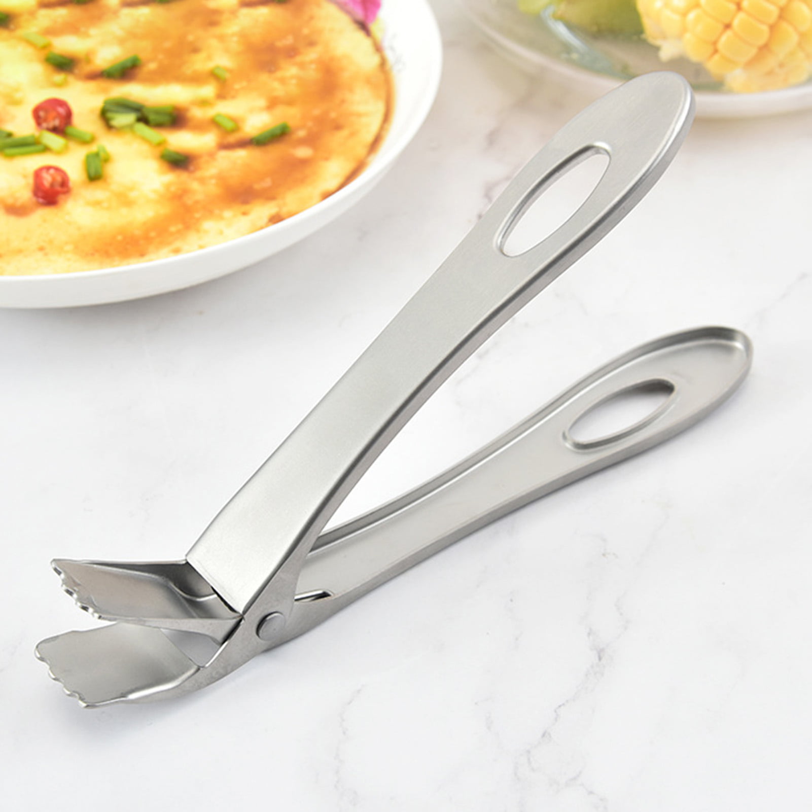 Foutou Universal Kitchen Stainless Steel Foldable Hot Dish Plate Bowl Clip Pots Gripper Crockery Holder Clamp Tongs