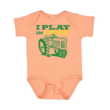

Inktastic Play in Dirt Tractor Gift Baby Boy or Baby Girl Bodysuit