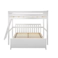 thumbnail image 5 of Max & Lily Solid Wood L-Shaped Full over Queen Bunk Bed with Ladder on End for Kids, White, 5 of 12