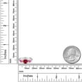 thumbnail image 3 of Gem Stone King 1.71 Ct Red Created Ruby Pink Created Sapphire 925 Silver and 10K Yellow Gold Diamond 3-Stone Ring (Size 8), 3 of 3