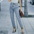 thumbnail image 4 of Hontri Jeans for Women Trendy , Woman Jeans High Waist Straight Jeans Blue Denim Streetwear Vintage Straight Pants Blue Xxl, 4 of 9