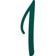 thumbnail image 1 of Acrylic Craft Letters, Lobby Sign I Script, 1'' Tall Frosted Teal Alphabet, 1 of 5