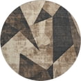 thumbnail image 2 of Addison Rugs Mayfield Premium Machine Washable Transitional Modern Mocha Round Rug, 8' x 8', 2 of 6