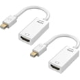 thumbnail image 1 of HUGFEGWE Mini DP to HDMI-Compatible Adapter Connector Converter 4K 2K 1080P for Surface Laptop TV Monitor Projector (Color : 2 pcs DP HDMI 4K White) CJB91-87135, 1 of 7
