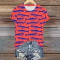 thumbnail image 4 of Sokhug Women's Fashion T-Shirts Funny Fish Graphic Crew Neck Tees Summer Casual Lightweight Breathable Athletic Tops, 4 of 5