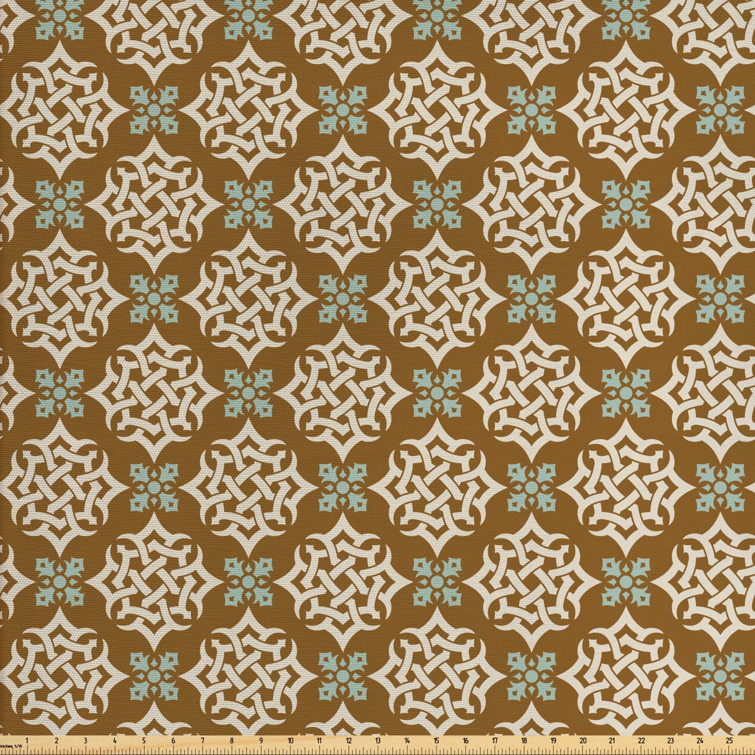 Oriental Fabric by The Yard, Middle Eastern Motifs with Curves and