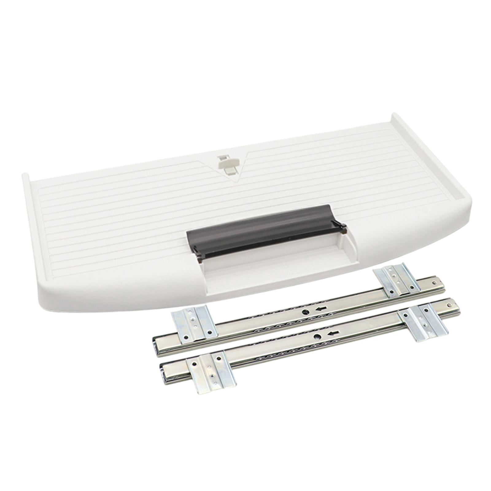 figatia under Table Computer Keyboard Drawer Replacement Saving Space Accessory Easily Install with Screws 54.7x27cm Slide Out White 27mm W Rail