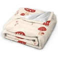 thumbnail image 5 of Mushroom Blanket for Girl Women Soft Warm Red Mushroom Stuff Decor Fleece Throw Blanket Plush Cozy Mushroom Animals Lightweight Flannel Gifts Blankets for Adults Kids 50''''X40'''', 5 of 6
