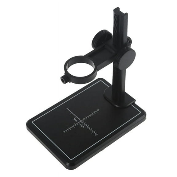 Microscope Stand with Scale Adjustable Holder Bracket Large Base Endoscope Black