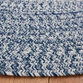 thumbnail image 4 of SAFAVIEH Braided Gino Distressed Machine Washable Reversible Area Rug, Dark Blue/Ivory, 6' x 9' Oval, 4 of 9