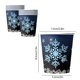 thumbnail image 3 of Decoraciones navideñas, artículos para fiestas con copos de nieve, vajilla desechable negra de invierno, vasos de papel con temática de nieve navideña, artículos para fiestas de cumpleaños y Navidad,, 3 of 6
