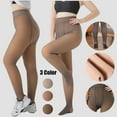 thumbnail image 2 of Outfmvch Collants Résille, Collants 2 Tailles de Bas Viande Plus Bas Collants Doublés Polaire Collants Chauds Femmes Collants Gris 3 Taille Unique, 2 of 9