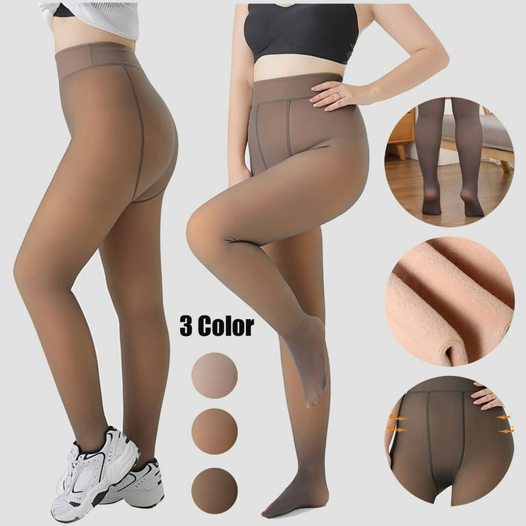 vbnergoie 2 Pairs Of Women's Through Meat Bottoming Stockings Stockings  Pantyhose Large Size 80G Tall Tights for Women Women Opaque Tights 
