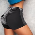 thumbnail image 4 of Rateoe Monochrome Giraffe Expression Printed Power Workout Shorts for Women Tummy Control Squat Proof Ribbed Thick Seamless Scrunch Active Short-Medium, 4 of 8