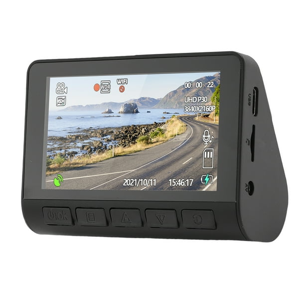 Grabadora De Salpicadero, Cámara De Salpicadero Con Apertura F1.8, Sensor WiFi G De 5GHz 4K 1080P QHD Con Pantalla De 2 Pulgadas Para Conducir