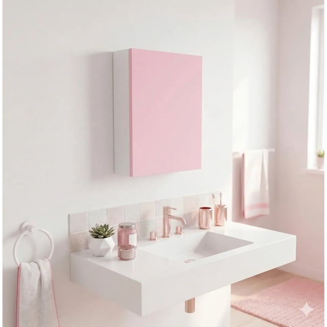 Botiquin Repisa Mdf 50cm Pared Primeros Auxilios Color Rosa