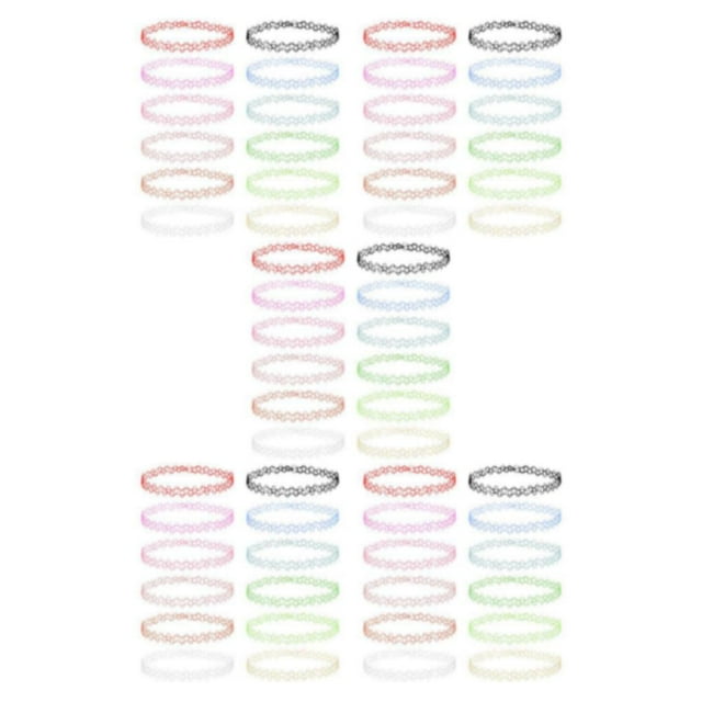 Wweixi 12 Pcs Collier Ras-du-Cou Polyvalent et Élégant pour Femme pour un Style Stylé Convenable Multicolore 5Ensemble