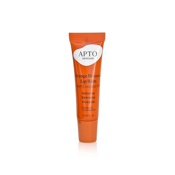 APTO Skincare Orange Blossom Lip Balm, 100% Vegan with Coconut Oil, 0.33 fl oz, 1 Count