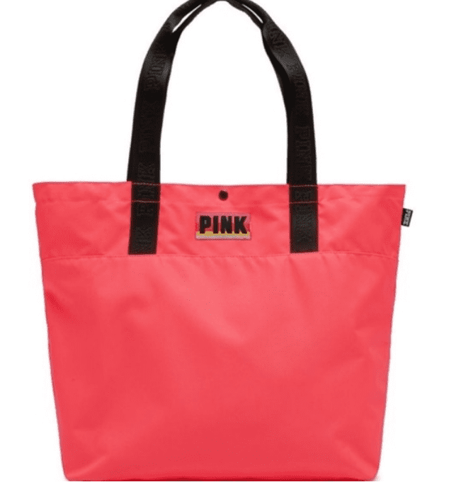 Victoria Secret Pink Logo Tote Beach Bag Coral Orange - Walmart.com