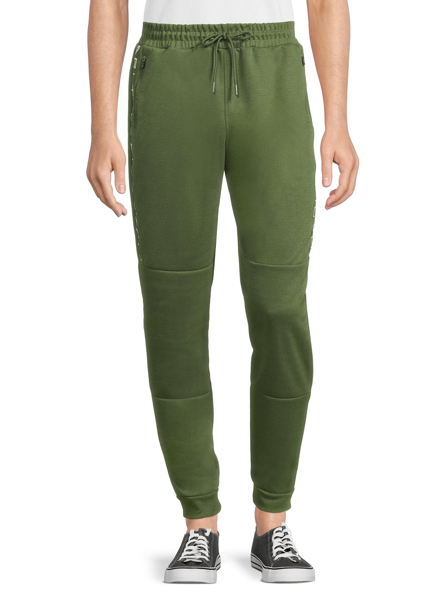 Tahari Men's Fleece Joggers with Logo Taping
