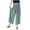Blue, variant on LLYwey Womens Plus Size Pants Women's Oversized Casual Wide Leg Pants Chiffon Pleated Long Pants Solid Color Pants Skirt Female Stretch Pants Long Pant Style H162 Pinks 3XL
