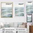 thumbnail image 4 of Designart "Minimalist Charm Of Oceanic Waves I" Ocean Floater Framed Wall Art Prints, 4 of 5