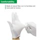 thumbnail image 5 of Guantes blancos de algodón S&DIAN, 8 pares, talla mediana 7.5, unisex, 5 of 6