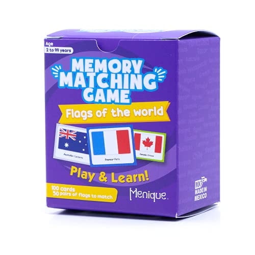 Juego de coincidencia de memoria Menique banderas del mundo