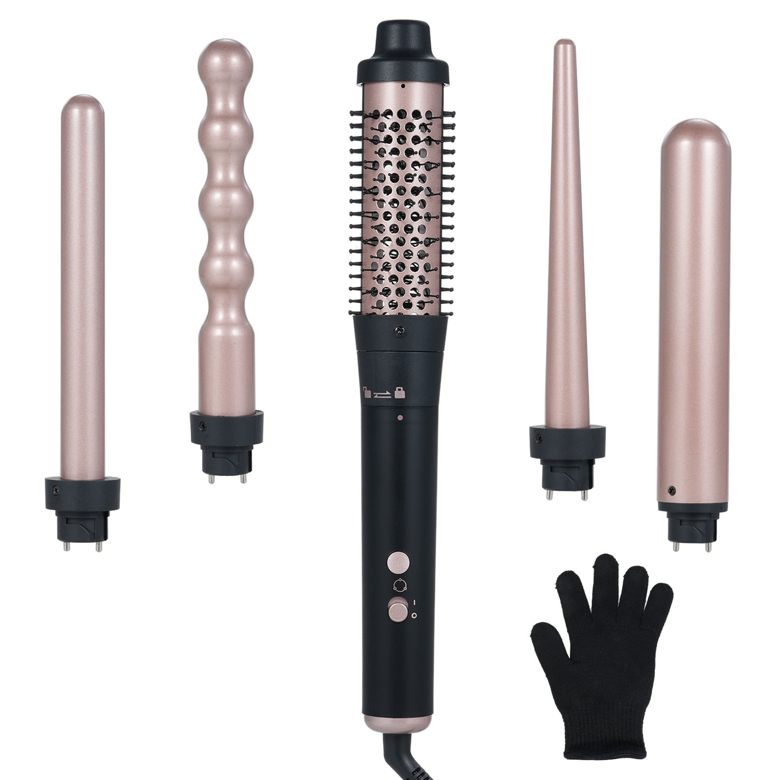 5-IN-1 Hair Curler Set Hair Straightening Brush Hair Curling Iron