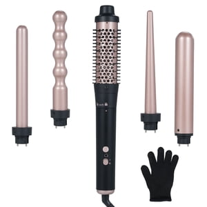 5-IN-1 Hair Curler Set Hair Straightening Brush Hair Curling Iron