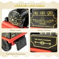 thumbnail image 6 of OLAKIDS Kids Ride on Train with Track, 6V Electric Toy with Lights and Sounds, Retractable Footrest, Under Seat Storage, Christmas Theme Battery Powered Gift for Toddlers Boys Girls (Retro Style), 6 of 9