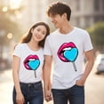 thumbnail image 6 of Valentine’s Day Matching Couple T-Shirts Women and Men's Aesthetic Graphic Tees Cute Retro, Funny & Minimalist Love Prints Romantic Gift for Boyfriend, Girlfriend & Anniversary, 6 of 10