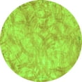 thumbnail image 1 of Ahgly Company Indoor Round Abstract Green Modern Area Rugs, 4' Round, 1 of 4
