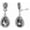 Black, variant on Classic Austrian Crystal Tear Drop Clip on Dangle Earrings for Women[a0598]