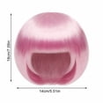 thumbnail image 3 of Pet Wig for Cats, Cute Colored Hairpiece for Christmas Photos, Holiday Parties, Cosplay & Birthday Dress-Up, Adjustable Wig for Small Pets (1PC, Pink), 3 of 9