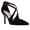 black, variant on Women Dress Shoes Pointed Toe, Crisscross Strap Pumps with Back Zipper and Stiletto Heel