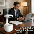 thumbnail image 3 of ABPETE Mushroom Anti Gravity Humidifier, Antigravity Reverse Flow Desktop Rain Water Drop Cloud Humidifier, 800ml Reverse-Flow Cool Mist Maker, Silent Design For Office Home Decor (Black), 3 of 7