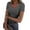Dark Grey, variant on Pxiakgy Women's Short Sleeve Scoop Neck Ribbed Knit Fitted Casual Tops Tee Summer Slim Basic Shirts T Shirts for Women Womens T Shirts Size:S-2XL