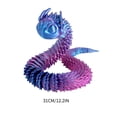thumbnail image 3 of Year Of The Snake Printing Snake Toys Printing Articulated Flexible Plush Toys Printing Animals Exquisite Cute Pet Toys Adult Plush Toys, 3 of 5